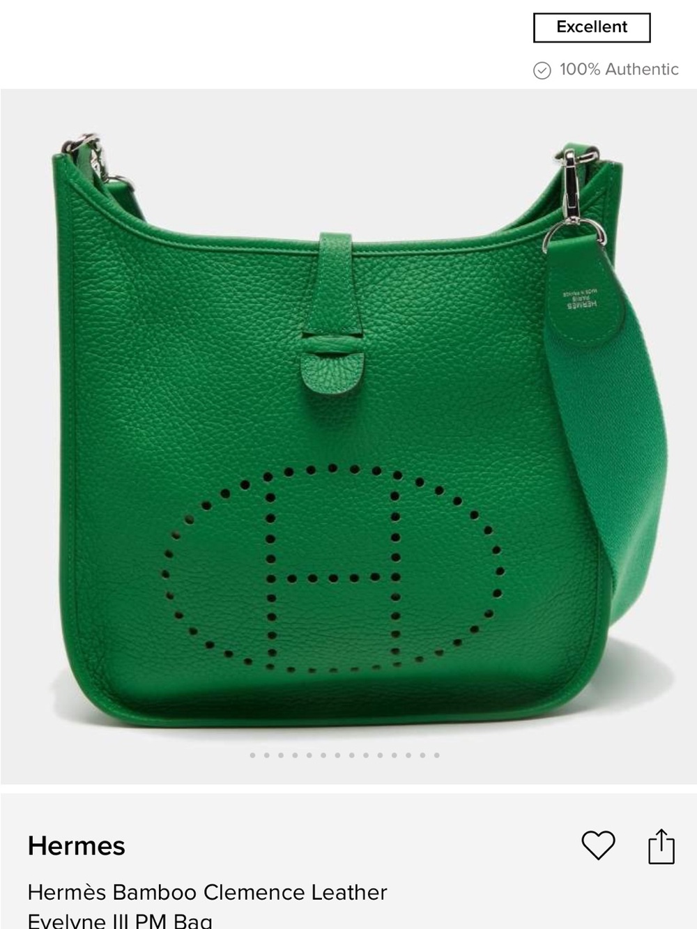 Authentic Hermes Evelyne PM purchased